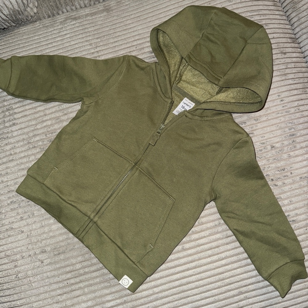 Olive Green Kids Hoodie